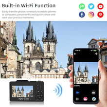 Load image into Gallery viewer, UIKICON Digital Camera for Photography and Vlogging, 4K Autofocus YouTube Camera with 3" 180 Flip Screen, WiFi, 18X Zoom, Flash, 2 Batteries &amp; 32GB SD Card_1960
