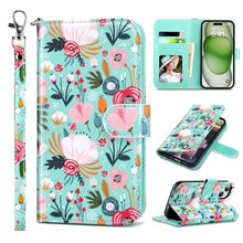 Load image into Gallery viewer, ULAK Compatible with iPhone 15 Wallet Case for Women, Premium PU Leather Flip Cover with Card Holder, Kickstand Feature Protective Purse Case for iPhone 15 2023 6.1 Inch, Mint_1
