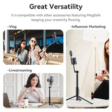 Load image into Gallery viewer, ULANZI 64.6'' Magnetic Selfie Stick Tripod Max, All-in-One Phone Tripod w Magnetic Phone Holder &amp; Detachable Wireless Remote, C/W Magsafe, for iPhone 16 15 14 13 12 Series &amp; Android Phones (Black), BLACKMAX_70
