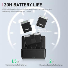 Load image into Gallery viewer, ULANZI AM18 Wireless Lavalier Microphone, Compact Mini Lapel Mic with 200m/656ft Range, Noise Cancellation, 20H Battery for DSLR Cameras, iPhone, Android, Live Streaming, Video, Black_337
