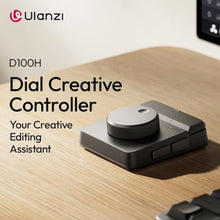 Load image into Gallery viewer, ULANZI D100H Video Editing Keyboard with Dial Knob Wireless Bluetooth, Black_669
