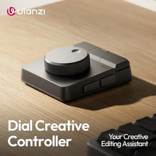 Load image into Gallery viewer, ULANZI D100H Video Editing Keyboard with Dial Knob Wireless Bluetooth, Black_670
