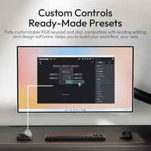 Load image into Gallery viewer, ULANZI D100H Video Editing Keyboard with Dial Knob Wireless Bluetooth, Black_671

