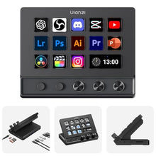 Load image into Gallery viewer, ULANZI D200X Creative Deck Macro Keyboard, 14 LCD Keys &amp; 3 Encoder Knobs, 8-in-1 Hub w 4K HDMI, 3.5mm Audio, SD/TF Reader, USB 3.2 10Gbps, for Video Editing/Streaming/Smart Home PC, Mac, DX_1
