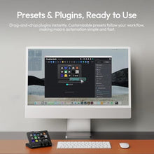 Load image into Gallery viewer, ULANZI D200X Creative Deck Macro Keyboard, 14 LCD Keys &amp; 3 Encoder Knobs, 8-in-1 Hub w 4K HDMI, 3.5mm Audio, SD/TF Reader, USB 3.2 10Gbps, for Video Editing/Streaming/Smart Home PC, Mac, DX_720
