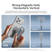Load image into Gallery viewer, ULANZI MA62 Magnetic Phone Tripod Stand, Ultra-Slim 0.33in Pocket-Sized Foldable Kickstand, N52 Magnet Aluminum Alloy Mantis Hook Desktop Mount, 2.22oz Portable Mini Tripod for iPhone Android, MatteBlack_714
