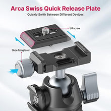 Load image into Gallery viewer, ULANZI MT-47 Camera Tripod Aluminum Alloy Mini Travel Phone Tripod Stand Compact Desktop Tripod for DSLR, 360 Ball Head with 1/4 inch Arca Quick Release Plate Cold Shoe Portable Vlog Selfie Stick_928
