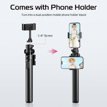 Load image into Gallery viewer, ULANZI MT-70 Extendable Tripod, 63" Selfie Stick Vlog Stand w 2 Phone Clips, Black_249
