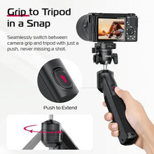Load image into Gallery viewer, ULANZI TT38 One-Click Opening Vlogging Tripod Uka Quick-Release F38 w Cold Shoe Panoramic Ball Head w Hidden Hook, Camera Tabletop Flexible Travel Tripods for Sony/Canon/Nikon/Fujifilm and More, TTTripod_2168
