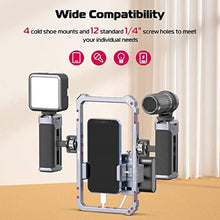 Load image into Gallery viewer, ULANZI Universal Phone Video Rig Kit with Handles, Aluminum Handheld Stabilizer Phone Video Filmmaking Grip for Video Maker Videographer with Cold Shoe for iPhone 16 15 14 13 Mini Pro Max 8 Plus, Black_8441
