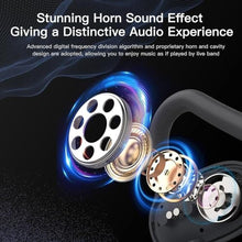 Load image into Gallery viewer, Ulian Open Ear Sports Headphones, Air Conduction Bluetooth 5.3 Wireless Headset with Deep Bass, Noise Canceling and Comfort Wearing, IPX6 Waterproof Sports Earbuds for Gym, Workout, Running, Cycling, Black_6456
