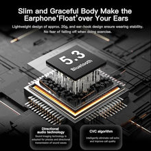 Load image into Gallery viewer, Ulian Open Ear Sports Headphones, Air Conduction Bluetooth 5.3 Wireless Headset with Deep Bass, Noise Canceling and Comfort Wearing, IPX6 Waterproof Sports Earbuds for Gym, Workout, Running, Cycling, Black_6457
