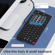 Load image into Gallery viewer, Ultra-Slim 78keys USB-C Mini Wired Keyboard with Media Hotkeys for Apple Mac Pro, MacBook 56Pro/ iMac, Air, Mac Mini, Laptop Computers, Windows Desktop PC 11/10/8/7, With USB-C to A OTG Adapter, Black_6490
