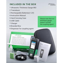 Load image into Gallery viewer, Ultrasonic Thickness Gauge Industrial-882 Metal Thickness Tester for Steel, Pipes and Industrial Materials, 0.0398.858 in (1225 mm) Range, Color LCD, Auto Calibration, Handheld Thickness Tester_5623
