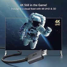 Load image into Gallery viewer, uni 4K DisplayPort to HDMI Cable 6.6ft [1440P@60Hz, 1080P@120Hz], Sturdy Braided DP to HDMI Cord for Monitor, Unidirectional Display Port to HDMI Cable Compatible with DELL, GPU, AMD, NVIDIA_1007
