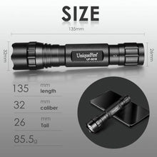 Load image into Gallery viewer, UniqueFire 501B 365nm UV Black Light Flashlight Mini, 365nm uv Flashlight Powerful UV LED Pocket Flash Light, Detector for Pet Urine, Fluorescent Agents, Paper Currency, Antique Jade, UVnm_5889
