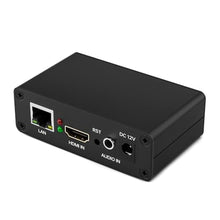 Load image into Gallery viewer, UNISHEEN 1080P60 HDMI Video Encoder, H.265/H.264 Live Streaming Encoder, HDMI to RTSP/RTMP/SRT/HLS/WebRTC IPTV Encoder for YouTube Facebook Live, Browser Setup, No PC Software Needed, Black_1
