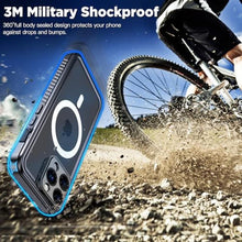 Load image into Gallery viewer, Unitedtime for iPhone 15 Pro Max Case Waterproof Magnetic with Built-in Screen Protector,[Compatible with MagSafe] Shockproof Dustproof Heavy Duty Full Body Protective Cover 6.7 Inch Black_7502
