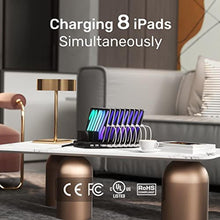 Load image into Gallery viewer, Unitek USB Charging Station for Multiple Devices, Charger Organizer Stand Dock with Dividers, Quick Charge 3.0 Compatible for Smartphone, Tablet, iPad and Other Electronics, QCBlack_7783
