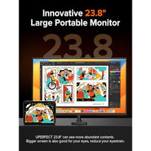 Load image into Gallery viewer, UPERFECT 24" 144Hz Portable Monitor, QLED 145% sRGB 450Nits Gaming Monitor, Black_856
