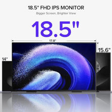 Load image into Gallery viewer, UPERFECT Portable Monitor, 18.5" 120Hz 1080P Laptop Gaming Display, Black_187
