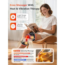 Load image into Gallery viewer, Upgrade 4 Massage Area Knee Brace &amp; Red Light Therapy for Knee, Cord-Free Rechargeable Controller, 20Min Auto Shut-Off, 660nm &amp; 850nm Red Light Therapy Device for Knee/Elbow/Shoulder., Grey_697
