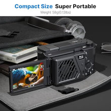 Load image into Gallery viewer, Upgrade Camera Cooling Fan for Sony/Canon/FUJIFILM/Nikon DSLR Cameras Video Shooting Accessories Flexible Adjustment Spring Mount Design Camera Cooling Black_8324
