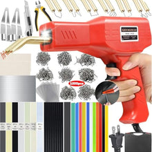 Load image into Gallery viewer, Upgraded 220W Plastic Welder, 2 in 1 Plastic Welding Kit Plastic Repair Welder Kit 1000PCS Hot Stapler Soldering Gun with 100PCS Plastic Welding Rods Car Bumper Repair Kit for Most Plastic Repair, Red_1
