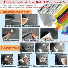 Load image into Gallery viewer, Upgraded 220W Plastic Welder, 2 in 1 Plastic Welding Kit Plastic Repair Welder Kit 1000PCS Hot Stapler Soldering Gun with 100PCS Plastic Welding Rods Car Bumper Repair Kit for Most Plastic Repair, Red_8588
