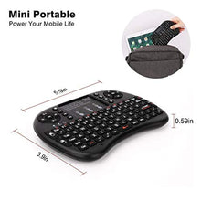Load image into Gallery viewer, (Upgraded)Rii 2.4GHz Mini Wireless Keyboard with Touchpad,QWERTY,LED Backlit,Portable Keyboard for laptop/PC/Tablets/Windows/Mac/TV/Xbox/PS3/Raspberry Pi .(i8+ Black)_9871
