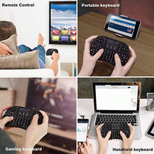 Load image into Gallery viewer, (Upgraded)Rii 2.4GHz Mini Wireless Keyboard with Touchpad,QWERTY,LED Backlit,Portable Keyboard for laptop/PC/Tablets/Windows/Mac/TV/Xbox/PS3/Raspberry Pi .(i8+ Black)_9872
