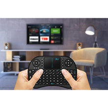 Load image into Gallery viewer, (Upgraded)Rii 2.4GHz Mini Wireless Keyboard with Touchpad,QWERTY,LED Backlit,Portable Keyboard for laptop/PC/Tablets/Windows/Mac/TV/Xbox/PS3/Raspberry Pi .(i8+ Black)_9873
