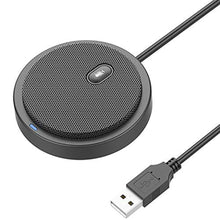 Load image into Gallery viewer, Upgraded USB Conference Microphone for Computer, 360 Omnidirectional Condenser Mic with Mute Key, Great for Video Conference, Gaming, Chatting, Skype, Plug &amp; Play, Windows macOS, Ideal for Gift, Black_1
