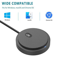 Load image into Gallery viewer, Upgraded USB Conference Microphone for Computer, 360 Omnidirectional Condenser Mic with Mute Key, Great for Video Conference, Gaming, Chatting, Skype, Plug &amp; Play, Windows macOS, Ideal for Gift, Black_6216
