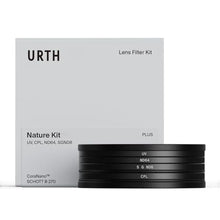 Load image into Gallery viewer, Urth 77mm UV, Circular Polarizing (CPL), ND64, Soft Grad ND8 Lens Filter Kit (Plus+), Black_1
