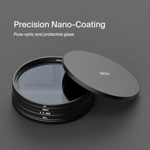 Load image into Gallery viewer, Urth 77mm UV, Circular Polarizing (CPL), ND64, Soft Grad ND8 Lens Filter Kit (Plus+), Black_1482
