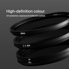 Load image into Gallery viewer, Urth 77mm UV, Circular Polarizing (CPL), ND64, Soft Grad ND8 Lens Filter Kit (Plus+), Black_1483

