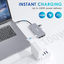 Load image into Gallery viewer, USB C Adapters for MacBook Pro/Air,Mac Dongle with 3 USB Port,USB C to HDMI, USB C to RJ45 Ethernet,MOKiN 9 in 1 USB C to HDMI Adapter,100W Pd Charging, USB C to SD/TF Card Reader USB C Hub_2687
