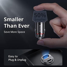 Load image into Gallery viewer, USB C Car Charger Syncwire 60W [PD 30W &amp; QC 30W] USB Car Charger Adapter Fast Charging [Super Mini &amp; All Metal] for iPhone, Samsung, Google Pixel, XiaoMi, Huawei, LG, iPad Road Trip Essentials, Black_8594

