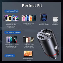 Load image into Gallery viewer, USB C Car Charger Syncwire 60W [PD 30W &amp; QC 30W] USB Car Charger Adapter Fast Charging [Super Mini &amp; All Metal] for iPhone, Samsung, Google Pixel, XiaoMi, Huawei, LG, iPad Road Trip Essentials, Black_8596
