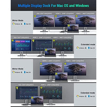 Load image into Gallery viewer, USB C Docking Station, IVIIN Quadruple Display Laptop Docking Station, USB C Hub Dual HDMI Monitor, Displaylink Dock Compatible with MacBook Dell HP Lenovo Surface(87W PD 2HDMI VGA USB3.0 RJ45 SD TF), black_657
