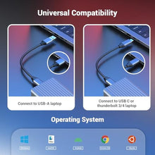 Load image into Gallery viewer, USB C Docking Station, OBERSTER USB C HUB with Dual 4K@60Hz Video Outputs Dual Monitor, (3 x USB 3.1 10 Gb/s, 2 x HDMI, 2 x DP, 100W PD, Gigabit Ethernet &amp; Audio) for Windows and M1 Mac, grey_554
