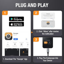 Load image into Gallery viewer, USB C Endoscope Camera with Light, Teslong 1080P HD Dual Lens Snake Borescope Inspection Cam with 8+1 LEDs, 16.5FT Flexible Probe Cable, Fiber Optic Scope Compatible with iPhone 15, Android Phone, black_7447
