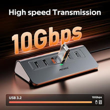 Load image into Gallery viewer, USB C Hub Ethernet,10-in-1 USB C Docking Station with 4K@60Hz HDMI,1Gbps Ethernet, PD 100W,Type C &amp; 2 USB A 3.2 10Gbps, 2 USB A 2.0, SD/TF, Aluminum USB Hub for Laptop,PC, iPhone 17/16,Mac_1636
