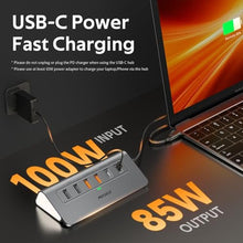 Load image into Gallery viewer, USB C Hub Ethernet,10-in-1 USB C Docking Station with 4K@60Hz HDMI,1Gbps Ethernet, PD 100W,Type C &amp; 2 USB A 3.2 10Gbps, 2 USB A 2.0, SD/TF, Aluminum USB Hub for Laptop,PC, iPhone 17/16,Mac_1638
