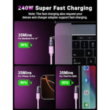 Load image into Gallery viewer, USB C Magnetic Adapter PD 240W(2Pack), 9PIN USB C 90 Degree Adapter/C Right Angle Adapters/360 &amp;180 Degree C to C Adapters for 1Phone 17/16/15, Ma-Book Pro/1Pad Series, Samsung Galaxy, Tablet, Laptop, Black_1941

