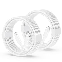 Load image into Gallery viewer, USB C to USB C Cable, 2Pack 60W Fast Charging for iPhone 17 16 Charger Cord, White_1
