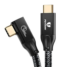 Load image into Gallery viewer, USB C to USB C Cable Right Angle 9.8 ft, iDsonix 3.2 Gen 2 USB-C Cable - 4K 60HZ Video Output 20Gbps USB C Date Trandfer Cable 100W PD Fast Charging Cable for MacBook Pro, iPad Pro, Sansung, RightAngle_1

