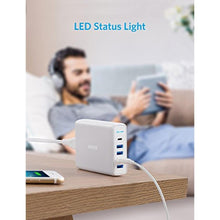 Load image into Gallery viewer, USB C Wall Charger, Anker Premium 60W 5-Port Desktop Charger with One 30W Power Delivery Port (White)_424
