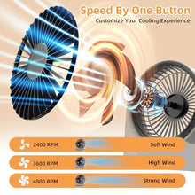 Load image into Gallery viewer, USB Desk Fan, 6 Inch Portable Table Fan, 3-Speed Quiet Personal Fan, Black_1182
